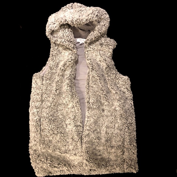 Sherpa Hooded Vest Cardigan - Picture 3 of 5